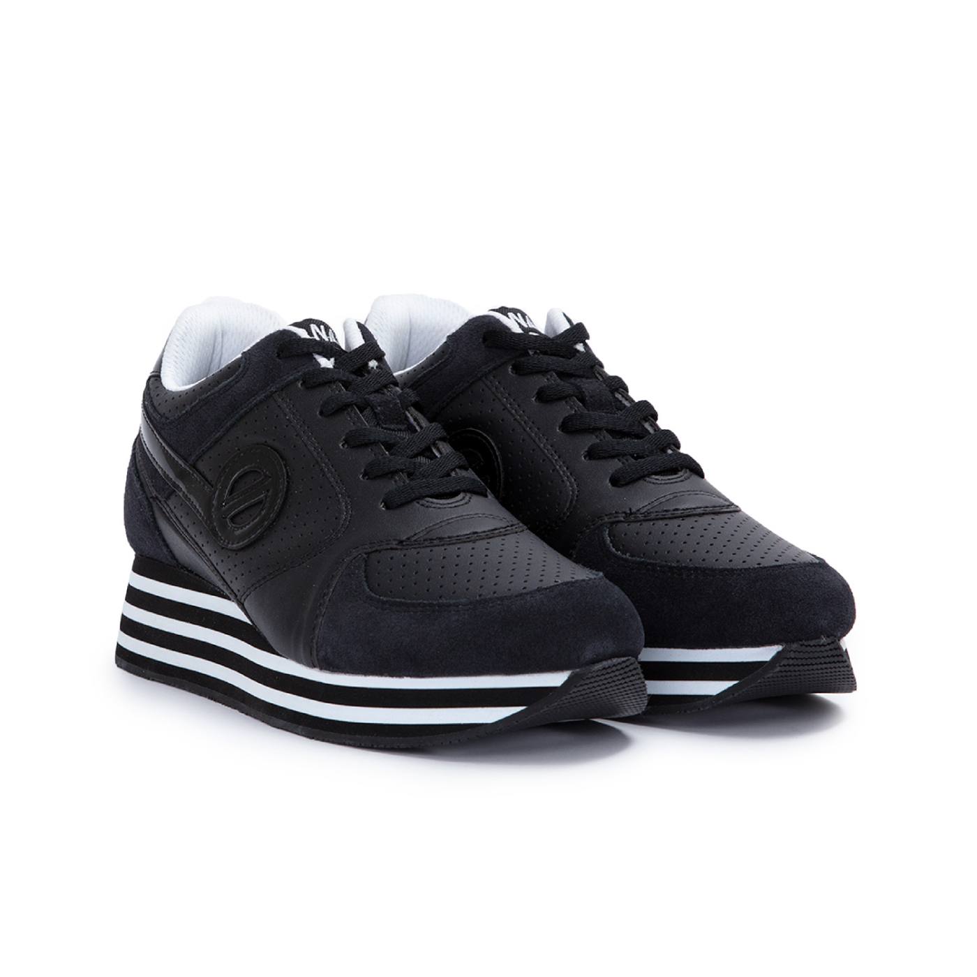 PARKO JOGGER - NAP.PERFO/SUEDE - BLACK